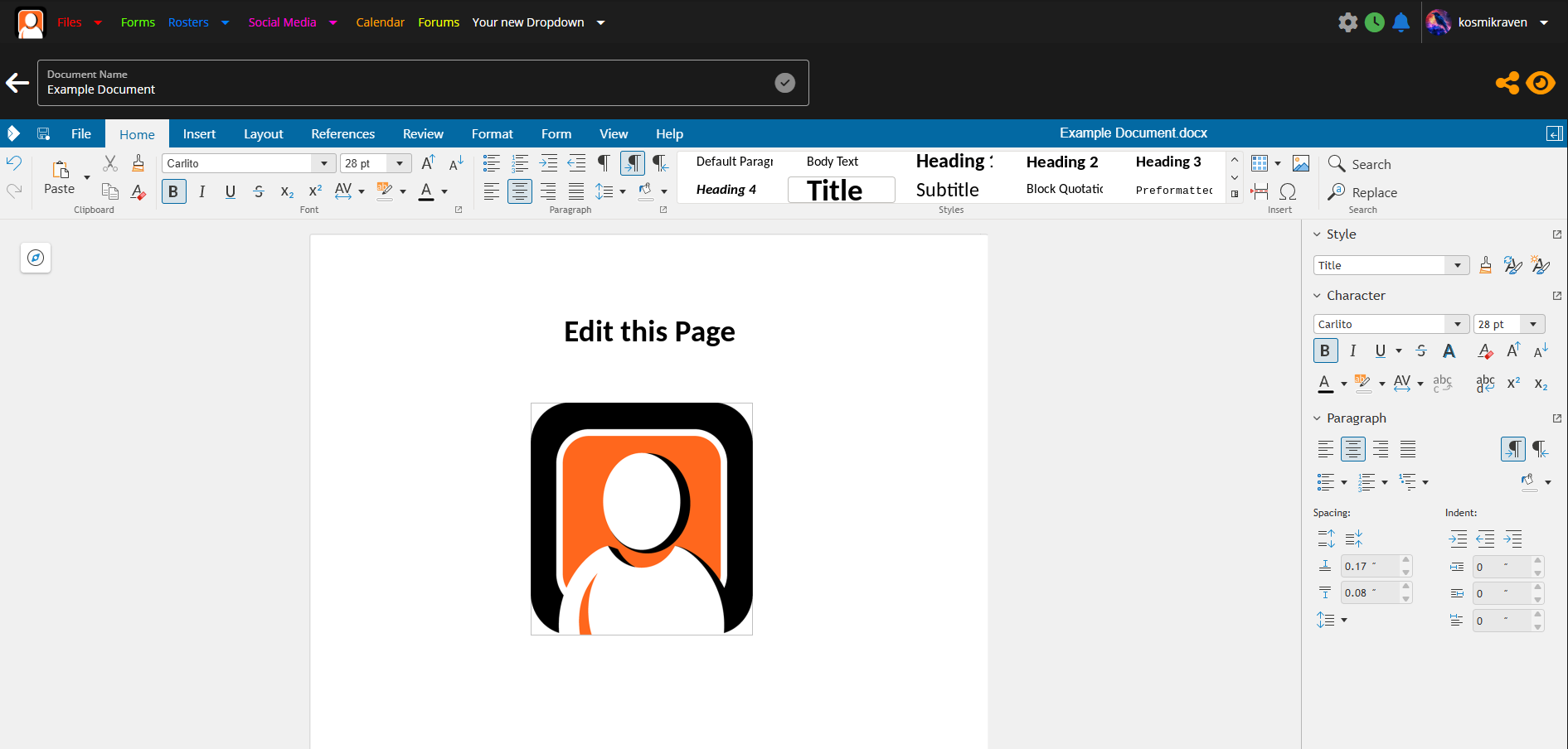 Sonoran CMS - Word Document Editor